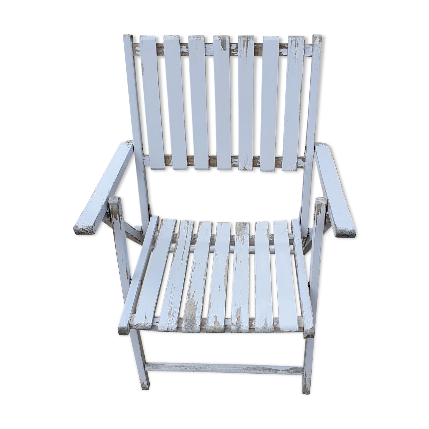 Fauteuil pliant de jardin à lattes de bois