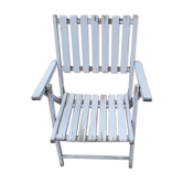 Folding garden armchair with wooden slats