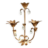 Flower and tassel applique candle holder