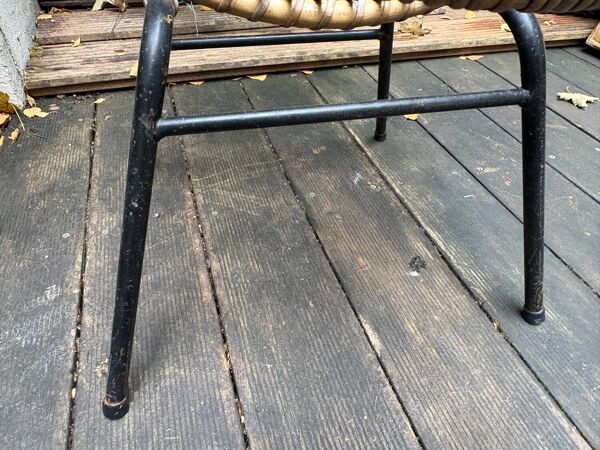 2 Fauteuil corbeille en rotin