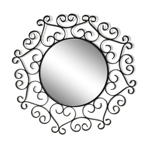 Miroir Chaty Vallauris en fer forgé