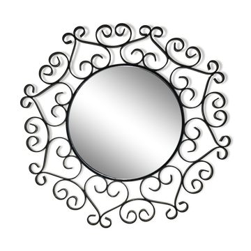 Miroir Chaty Vallauris en fer forgé 37cm