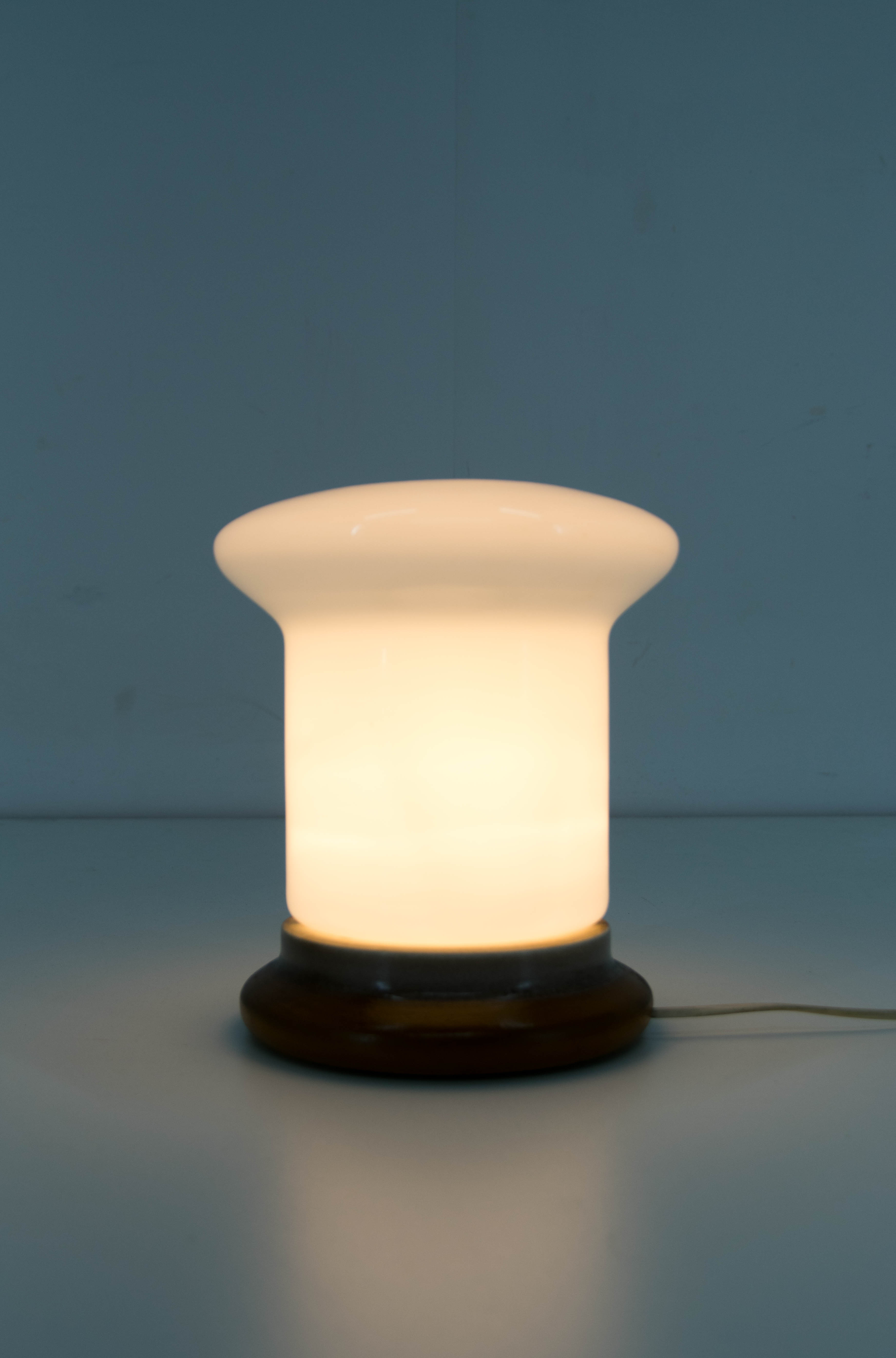 Glass and Ceramic Table Lamp 1960s