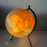 World map globe tripod vintage