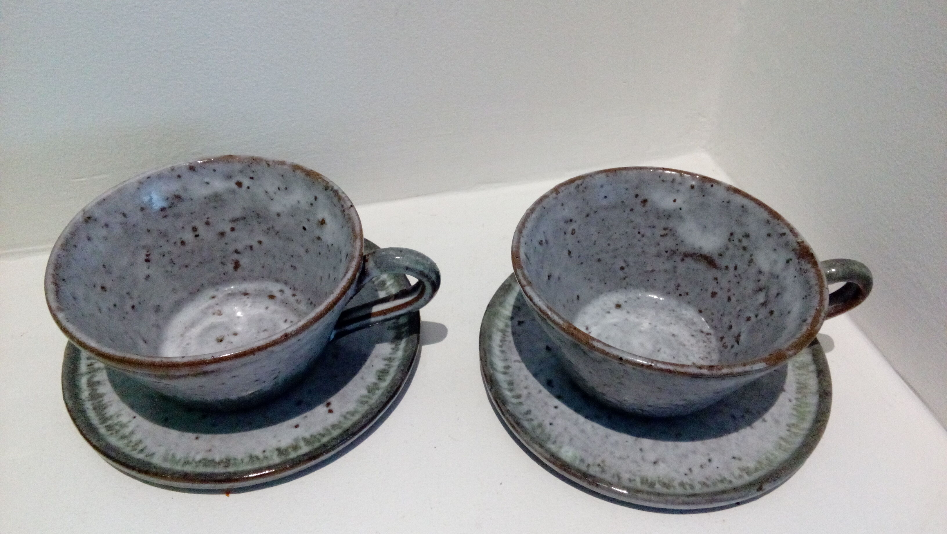 Sandstone cups and milk jar