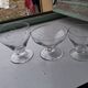 Set of engraved vintage glass.
