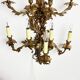 Louis XIV style brass wall lamp 9 arms