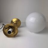 Vintage brass and opaline table lamp