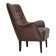 1970s, Danish armchair, original brown furniture leather.