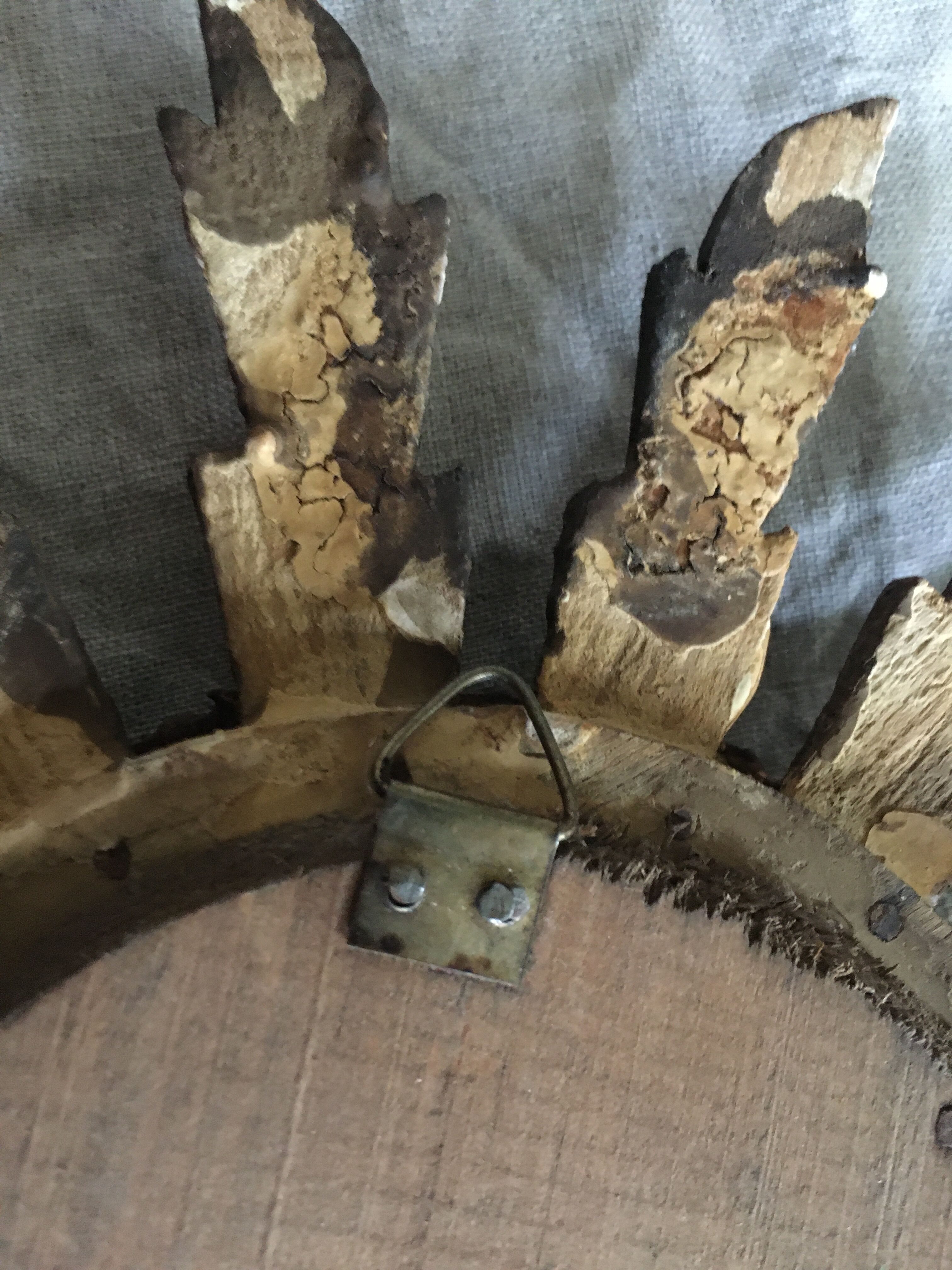 Gilded wood sun mirror, 60s