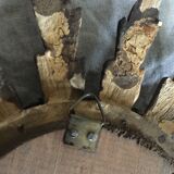 Gilded wood sun mirror, 60s