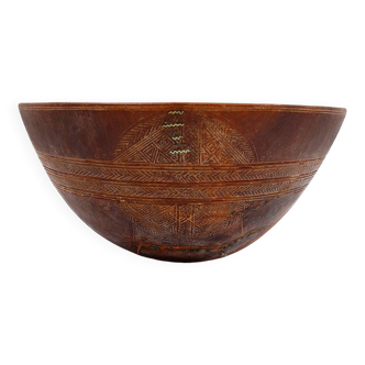 Salad bowl, ethnic wooden bowl