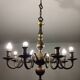Lustre bronze doré 8 branches