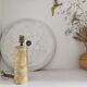 Cylindrical lamp base in natural stone