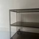 Hi-fi or TV cabinet in wired metal & smoked glass in the Sauze style, 1970