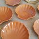 Set of 6 glazed scallop shell ramekins Emile Henry France