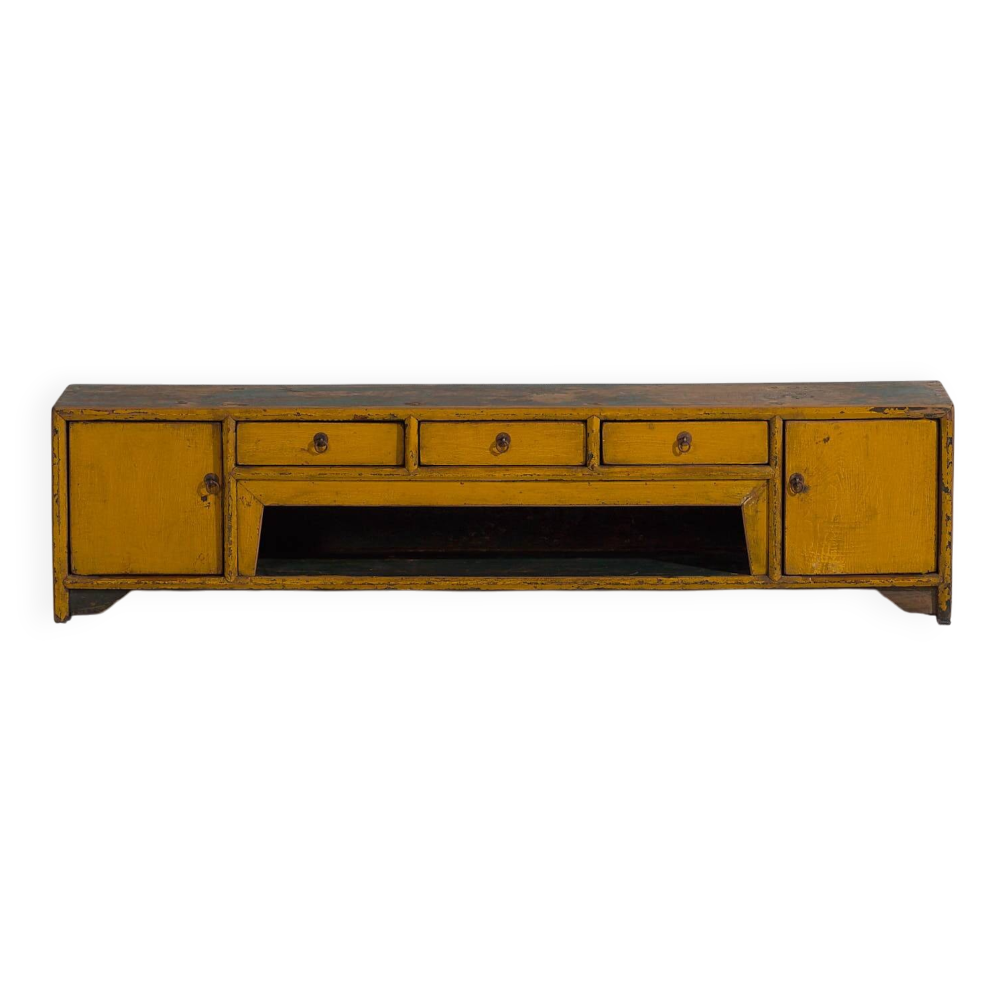 Antique yellow TV cabinet (c.1900)