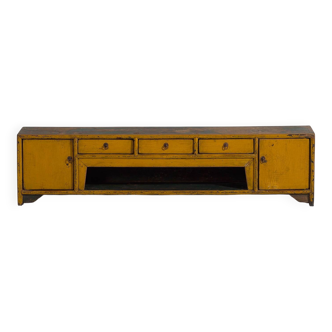 Meuble TV ancien jaune (c.1900)