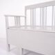 Swedish bench – grey painted – antique – painted pine – c. 1860s