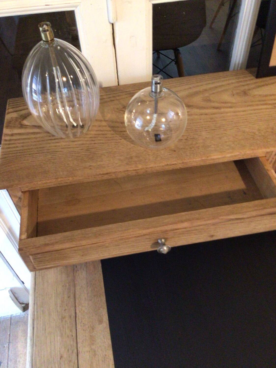 Early 20th century oak desk, happiness of the day