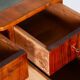 Bureau restauré en noyer Biedermeier, polonais relancé, Tchéquie, années 1830