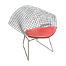 Fauteuil Diamond avec galette en cuir par Harry Bertoia édition Knoll’