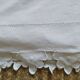 Old flat sheet with festoons 140 embroidered monogram initials HP