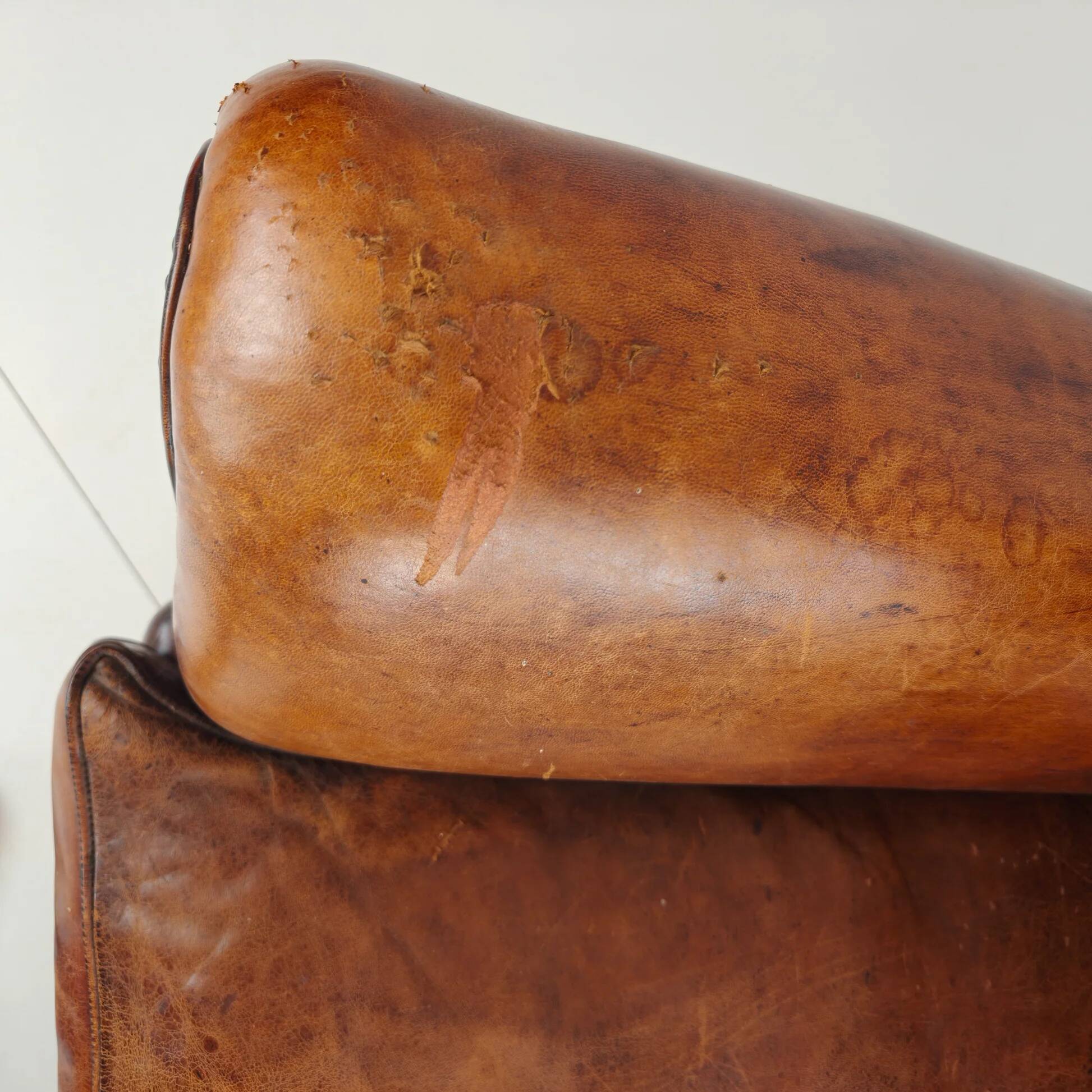 Fauteuil en cuir anglais – belle qualité et grand confort