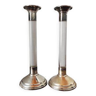Vintage 70s candlestick pair