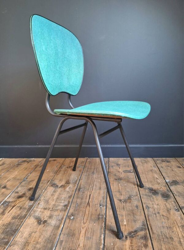 Trio de chaises vintage, meubles sièges anciens design