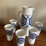 Broc and glass Tunisian handicrafts
