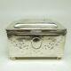 Sugar bowl, Art Nouveau, silver-plated brass, Poland, early 20th century