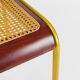 Ensemble de 6 chaises de salle à manger vintage en rotin et palissandre - Italie années 1970