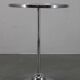1950s Czechoslovakian walnut & chrome round side table, refurbished