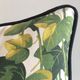 Cushion in old canvas Romanex 50s Ivy decor 40x60cm