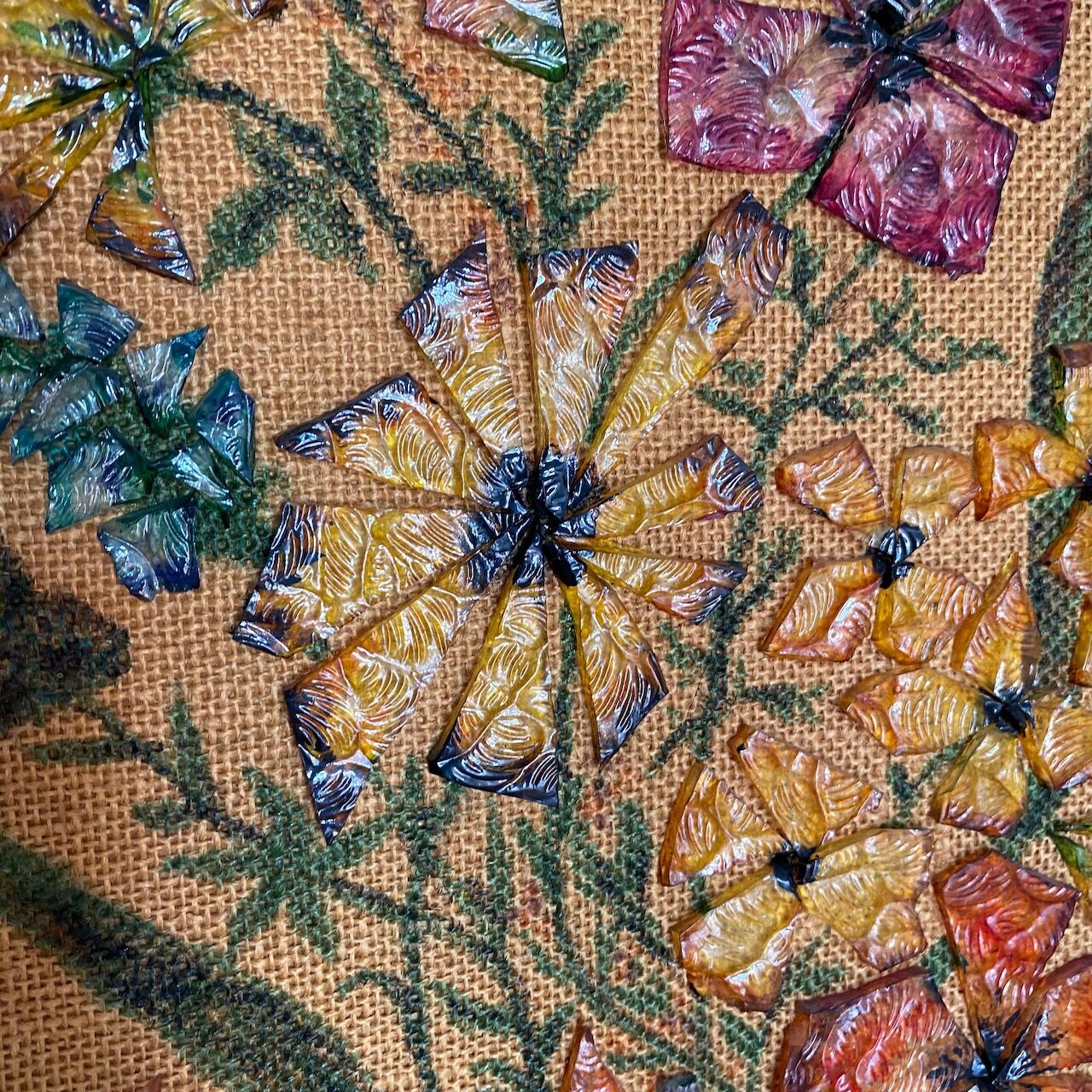 Thérèse Hémery - Painting with diamond glass - Bouquet