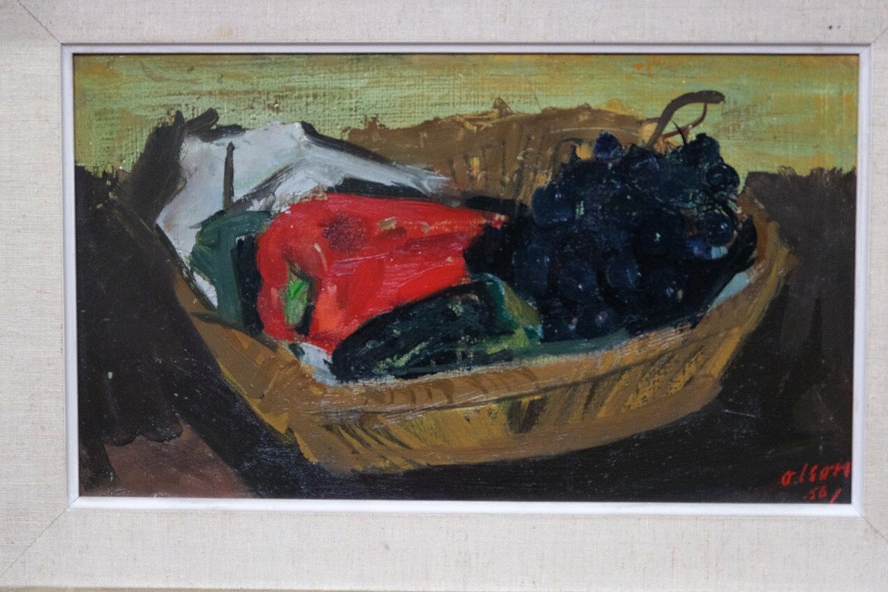 Ove Olson, Swedish painting, 1956, Oil on Panel