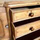 Buffet anglais demi-lune, 2 portes et 4 tiroirs en bois clair, 1930