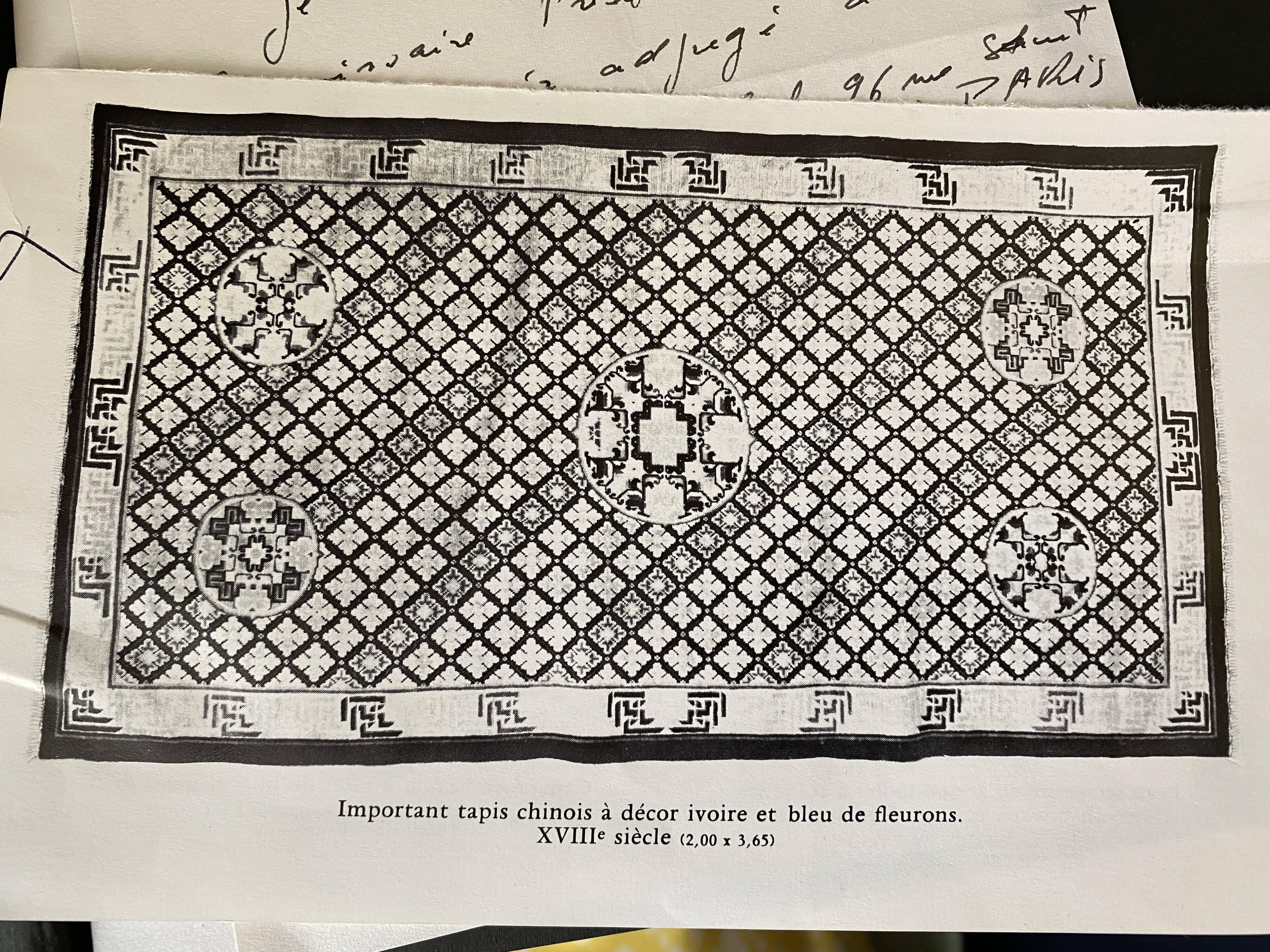 Chinese carpet eighteenth century