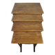 4 tables gigogne en bois art nouveau décor floral