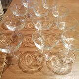 Coupes à champagne en verre vintage
