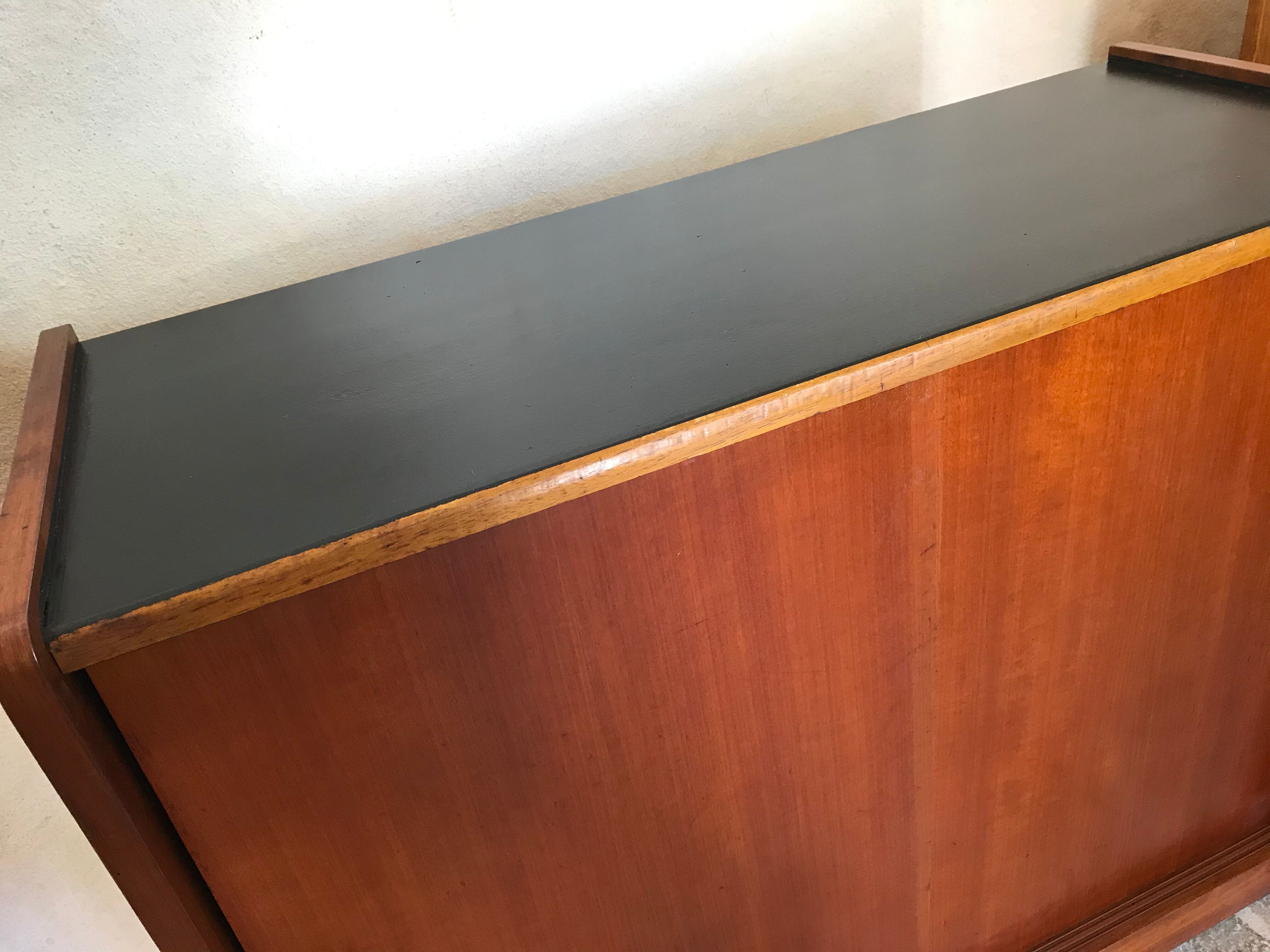 Meuble de rangement  vintage portes coulissantes