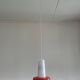 White and orange glass pendant lamp by Peil and Putzler