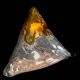 Mazzega Nason Murano orange pyramid lamp 1970 vintage Italy