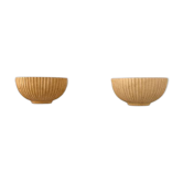 Pair of vintage beige ceramic wall lights, France, 1970.