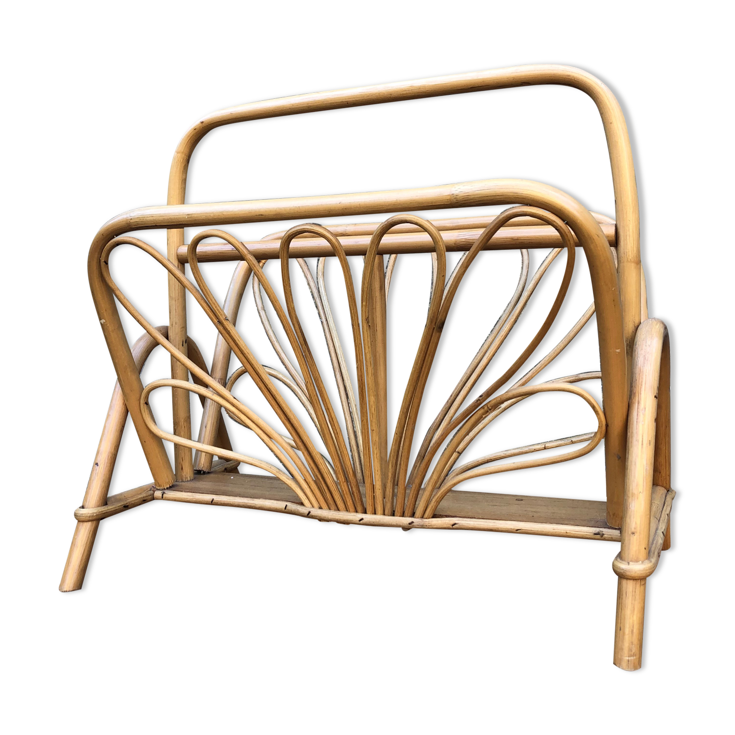 Rattan magazine holders