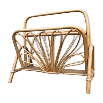 Rattan magazine holders