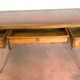 Louis XVI-style flat desk Merisier Red leather top 20th century