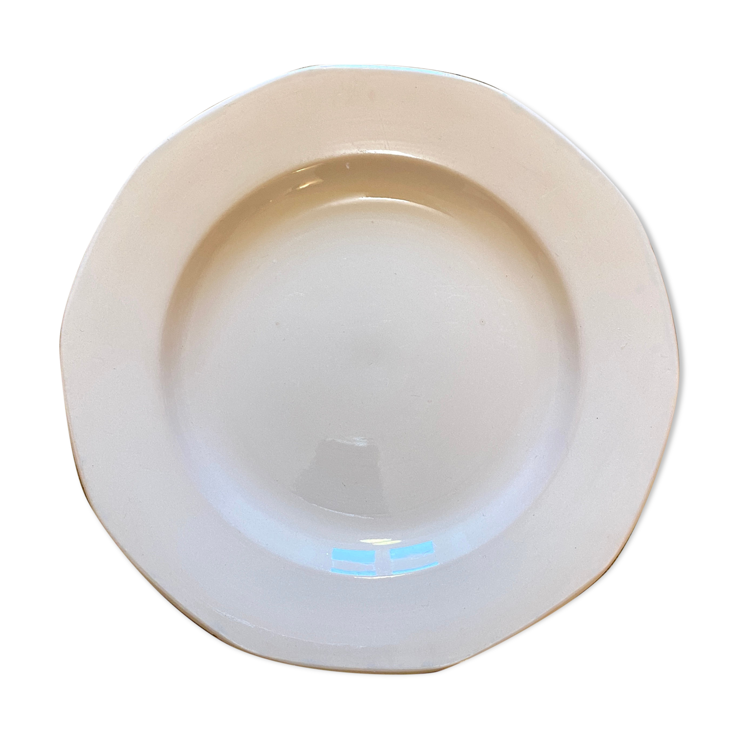 Pink vintage round dish from the digoin manufacture