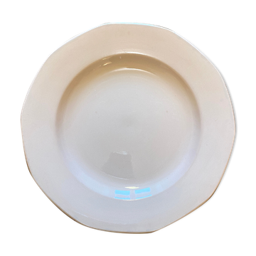 Pink vintage round dish from the digoin manufacture